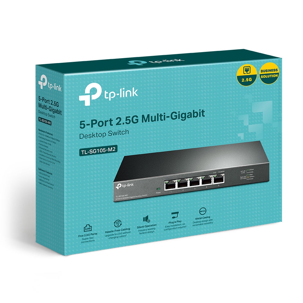 Tp-Link TL-SG105-M2 5 Port 2.5 Gigabit Masaüstü Ethernet Switch