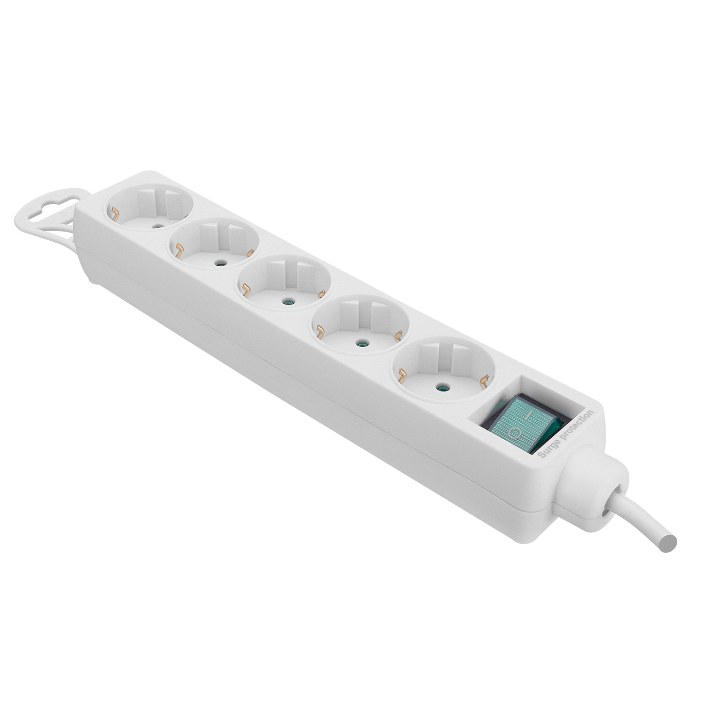 S-Link SPG-F05 5 Yuvalı 1.5Mt Kablolu 306 Joule Beyaz Akım Korumalı Priz