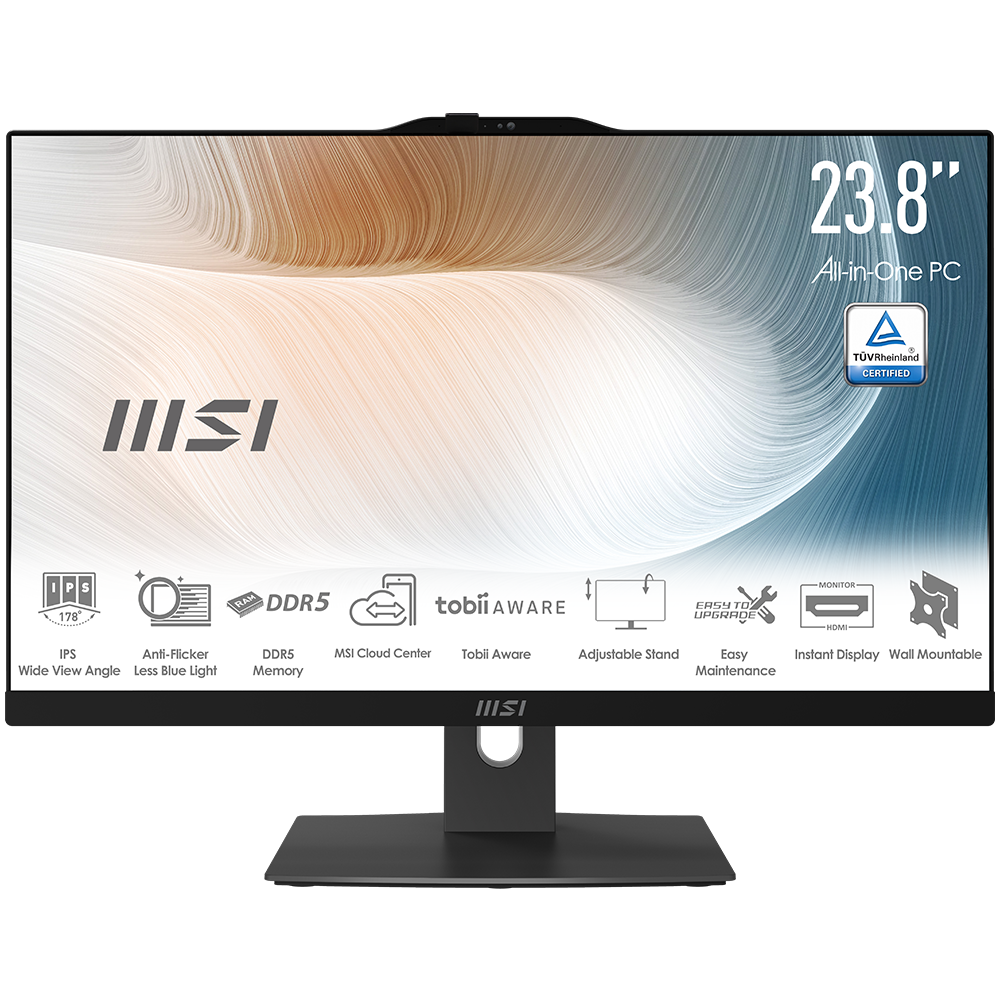 Msi MODERN AM242P 1M-1815XTR CI5 120U 1.4GHz 8GB 500GB SSD 23.8 FreeDos All In One Bilgisayar
