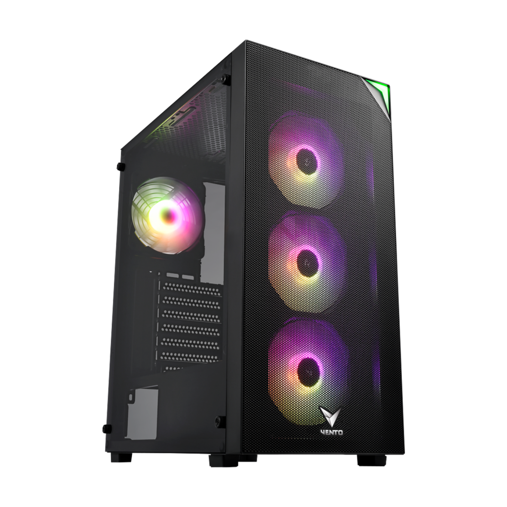 Vento VG3400S PSU YOK 4x12cm RGB Fanlı Meshed Panel Mid Tower ATX Kasa