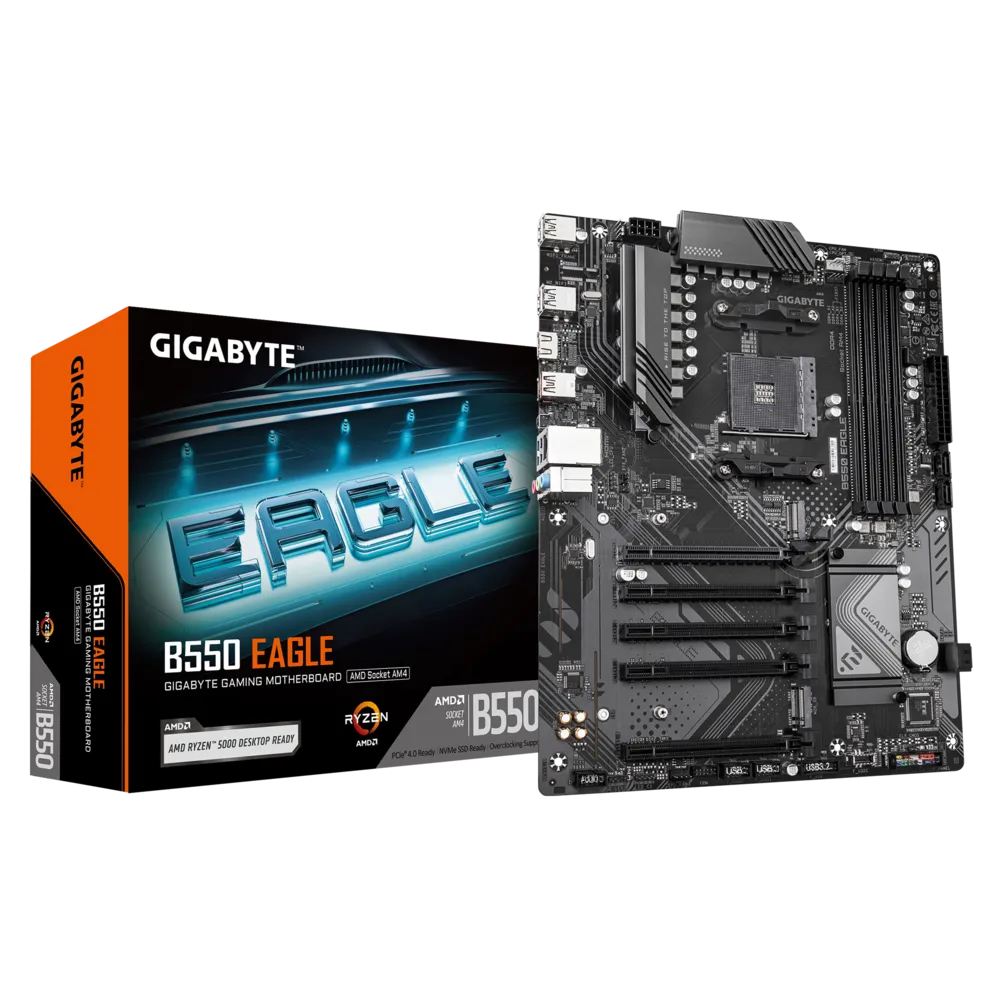 Gigabyte B550 EAGLE Sc-AM4 DDR4 3200MHz 2xM2 1Gbit LAN ATX AMD Anakart