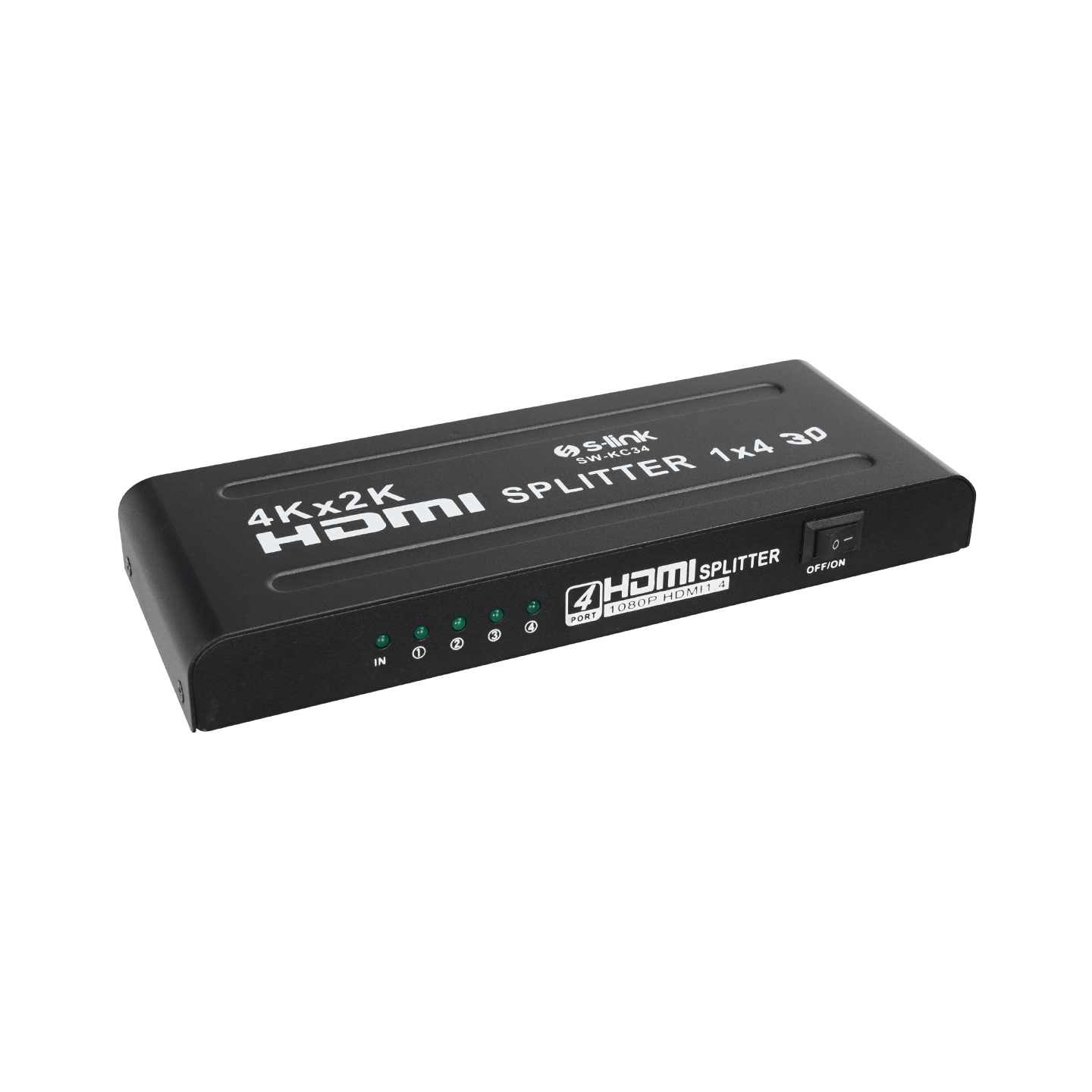 S-Link SW-KC34 1 Port Giriş 4 Port Çıkış HDMI 2K 4K Spliter