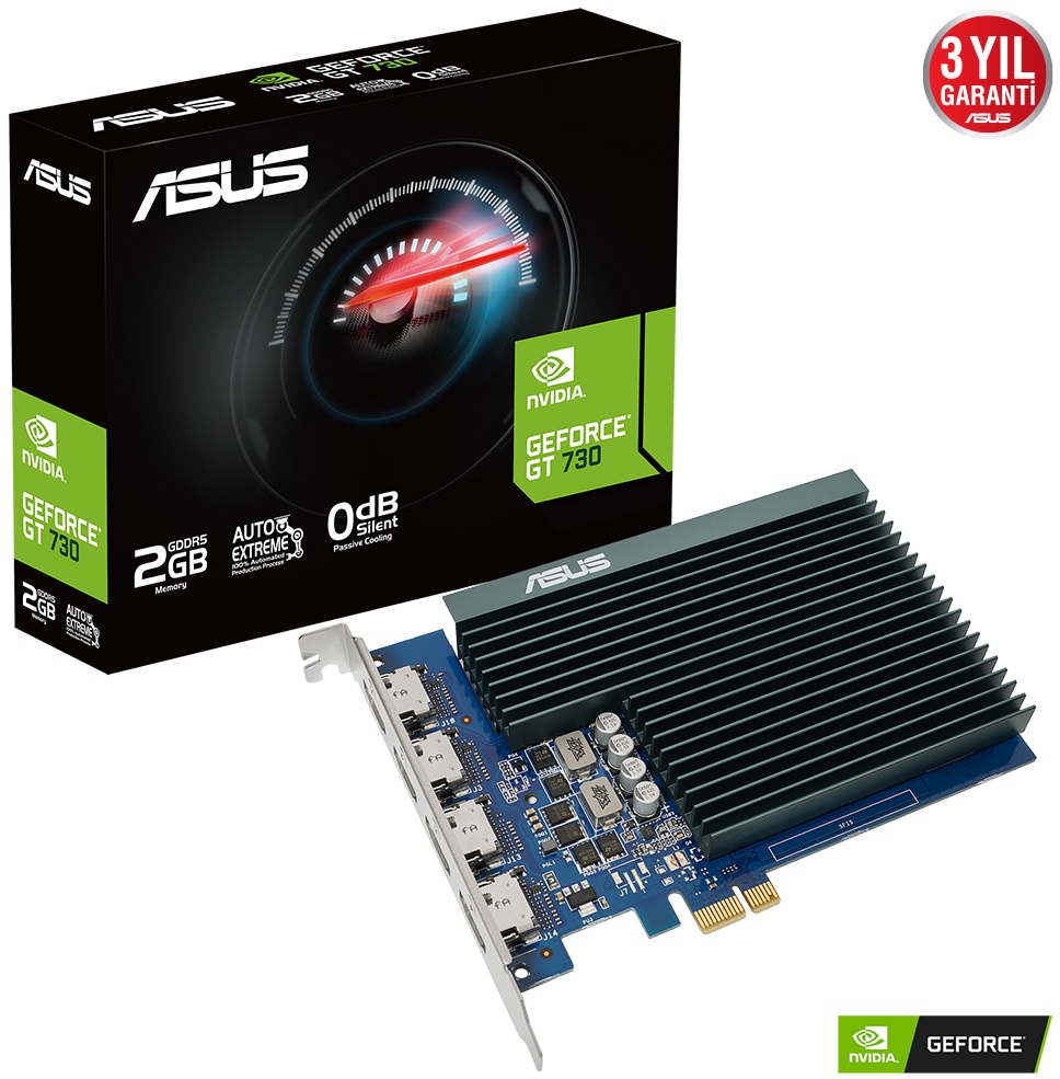 Asus GT730-4H-SL-2GD5 2 GB GDDR5 GeFroce GT730 64Bit NVIDIA Ekran Kartı