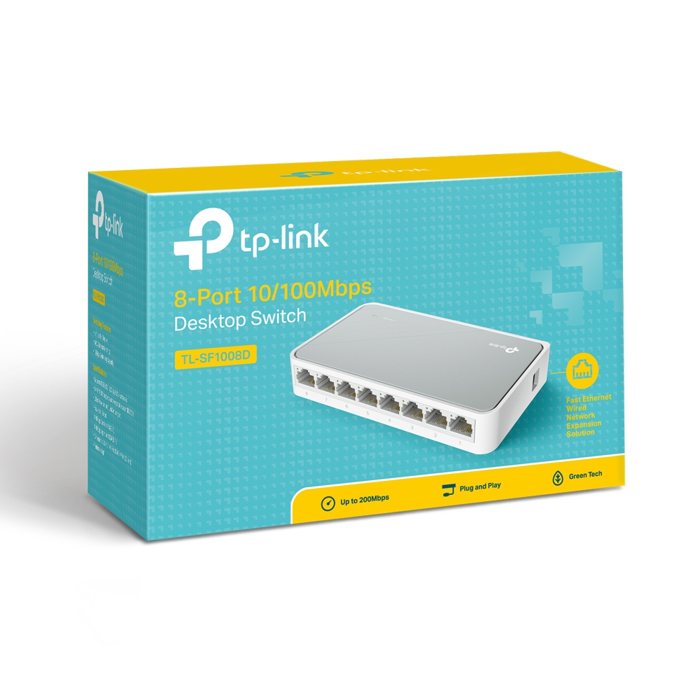 Tp-Link TL-SF1008D 8 Port 10/100 Masa Üstü Ethernet Switch