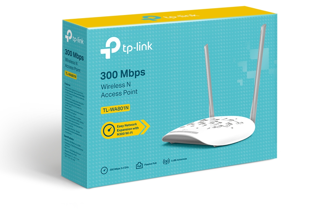 Tp-Link TL-WA801N 300Mbps 2.4Ghz 1 Port 10/100Mbps 2 Antenli Access Point