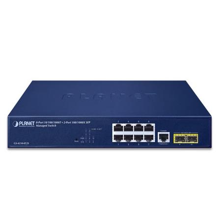 Planet PL-GS-4210-8T2S 8 Port 10/100/1000 2 Port SFP Managed Gigabit Switch