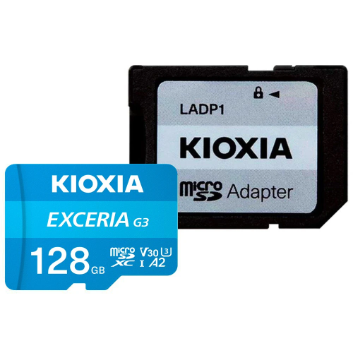 Kioxia LMEX3L128GG2 128 Gb Exceria G3 A2 V30 CL10 4K 160Mb/s microSD Hafıza Kartı