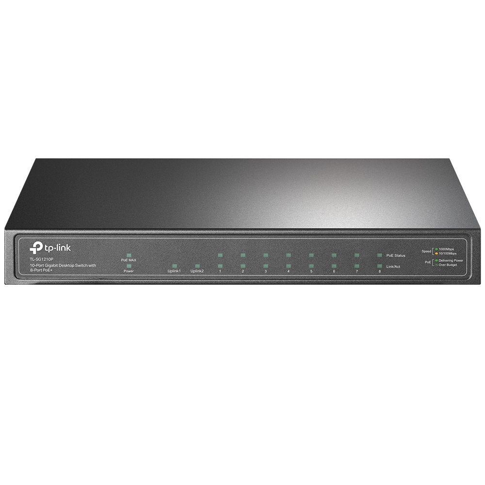 Tp-Link TL-SG1210P 8 Port Gigabit 8 Port PoE+ 1 Port SFP 78W PoE Switch