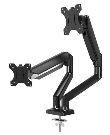 Beek BA-MM-03 2 x 13 - 32 inch Amortisörlü Gaz Basınçlı Yaya Sahip Masa Monteli Monitör Askı Aparatı
