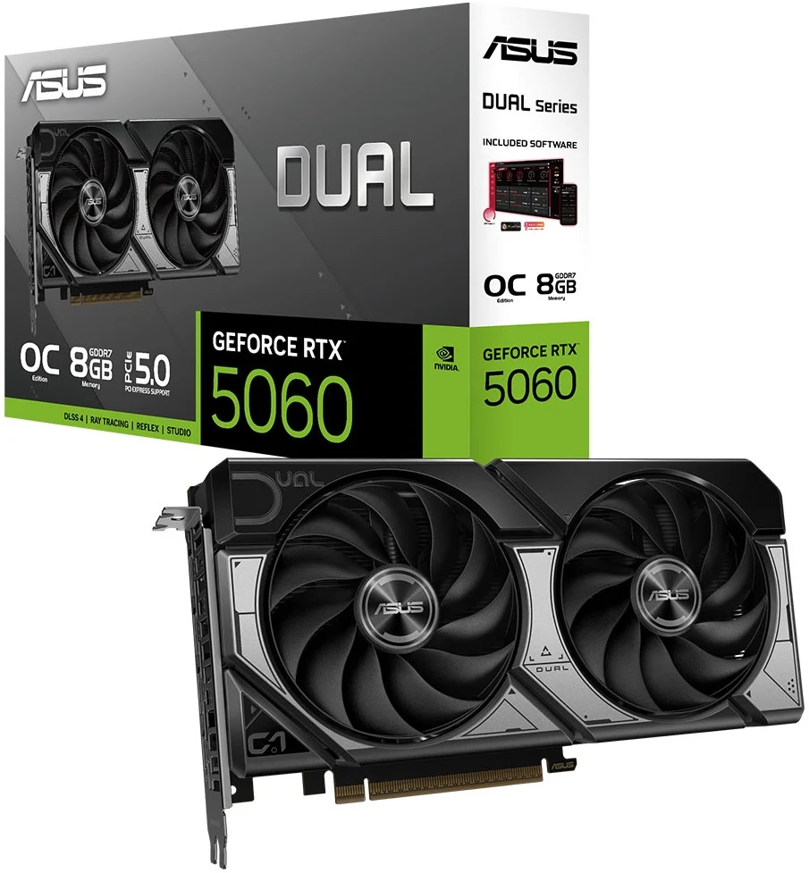 Asus DUAL-RTX5060-O8G 8 GB GDDR7 GEForce RTX 5060 OC DLSS3 128Bit NVIDIA Ekran Kartı