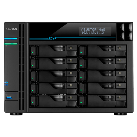Asustor AS6510T INTEL C3538 8GB DDR4 M.2 Slot 10 Disk Yuvalı 2 x 10Gbirt LAN Ağ Depolama NAS Server