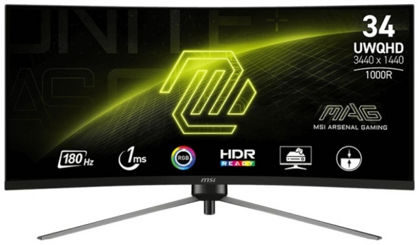 Msi MAG 345CQR 34 inch 3440x1440 1ms 180Hz HDMI DP Curved UWQHD Oyuncu Monitörü