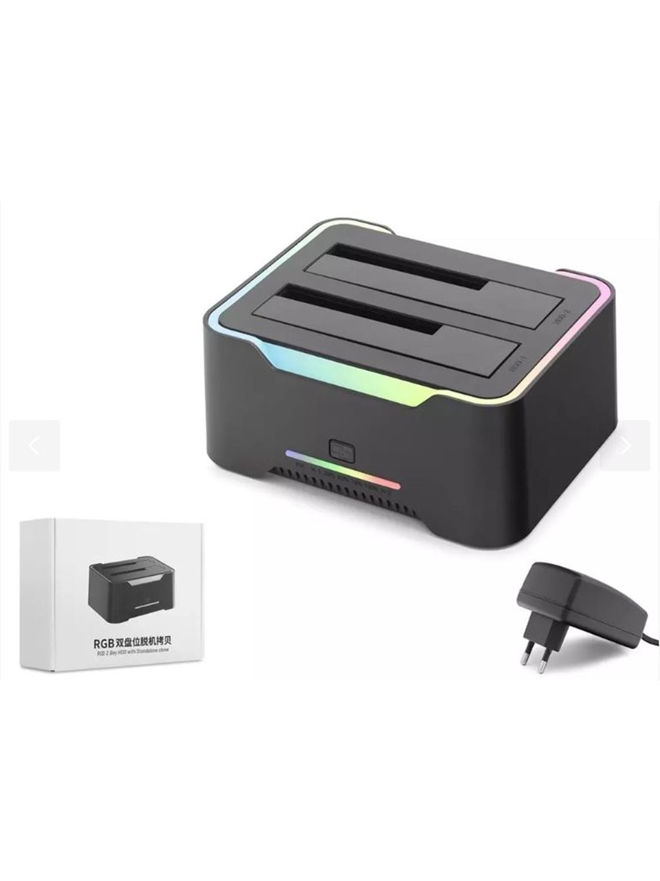 Hadron HDX1790 USB 3.0 to 2.5-3.5 inhc 8 TB Destekli RGb Siyah Dock Station