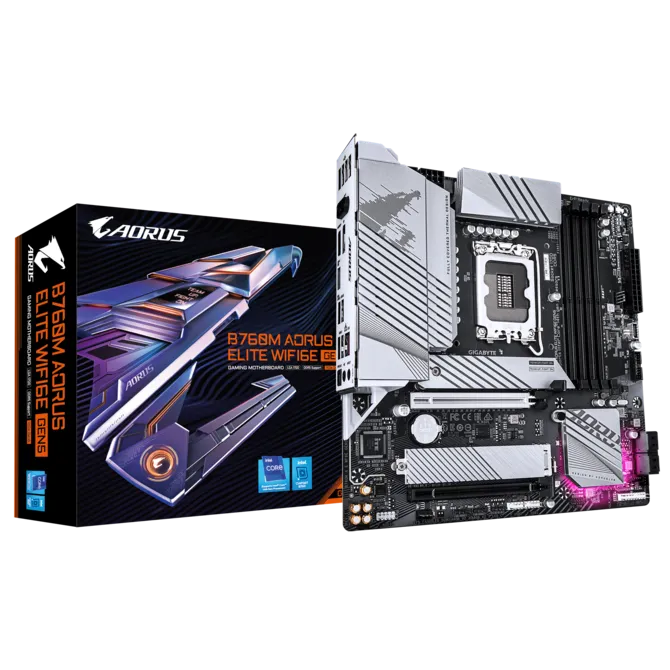 Gigabyte B760M AORUS ELITE WIFI6E GEN5 Sc-1700 DDR5 7800MHz 2xM2 mATX INTEL Anakart
