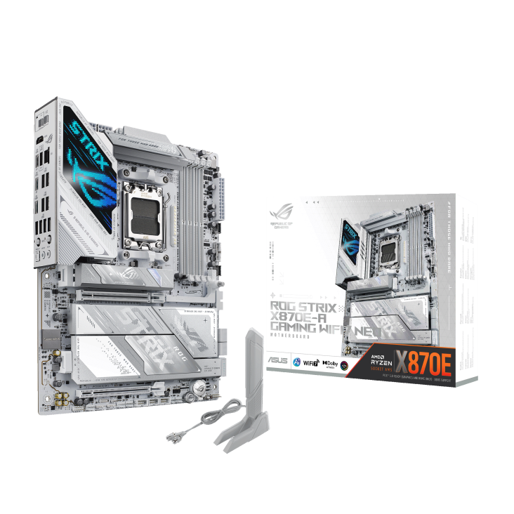 Asus ROG STRIX X870E-A GAMING WIFI7 NEO Sc-AM5 DDR5 9600Mhz 4xM2 Wifi7 5Gbit ATX AMD Anakart