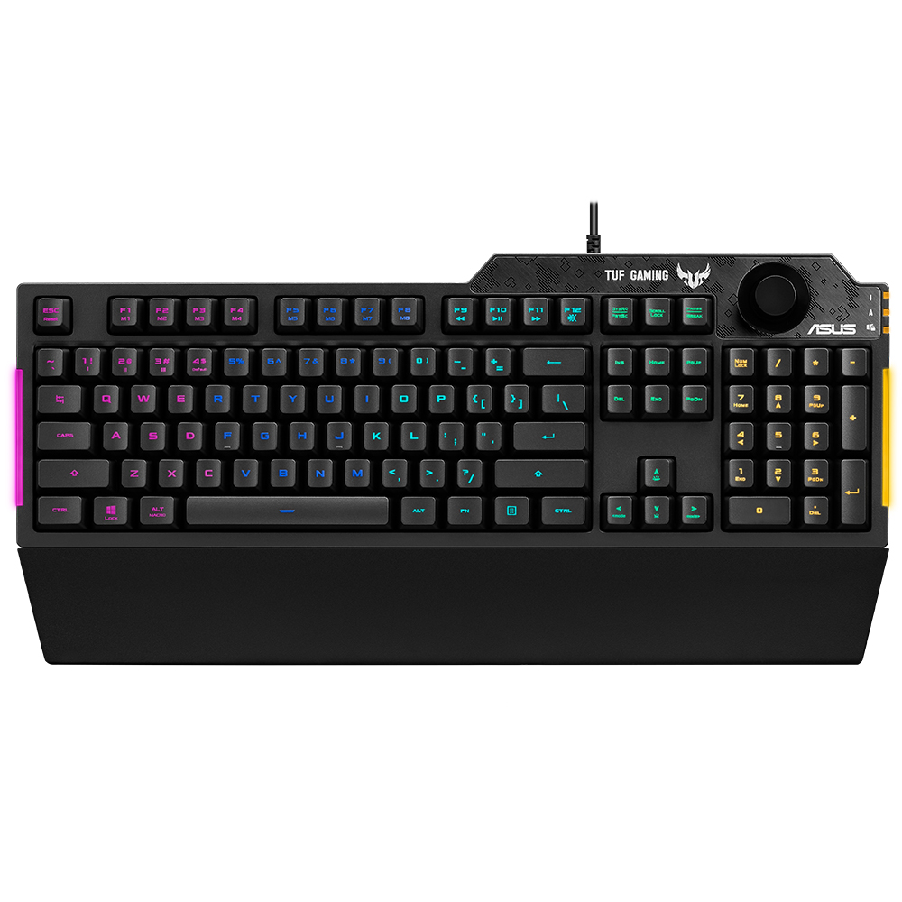 Asus TUF GAMING K1 USB Q TR Mech Brane Özel Ses Düğmeli ARMOURY Kablolu Oyuncu Klavyesi