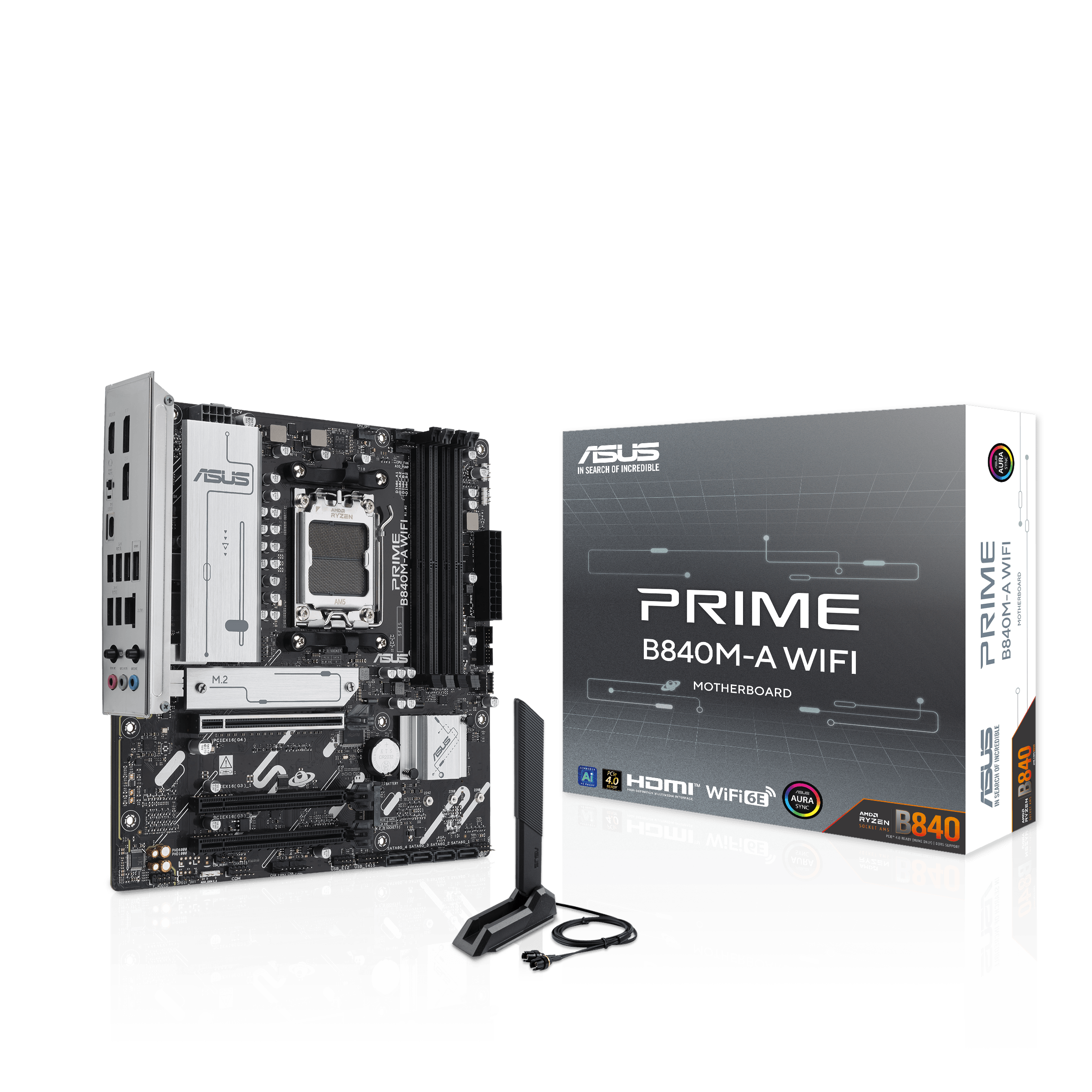 Asus PRIME B840M-A WIFI Sc-Am5 B840 3xM2 wifi 6E 2.5Gbit mATX AMD Anakart