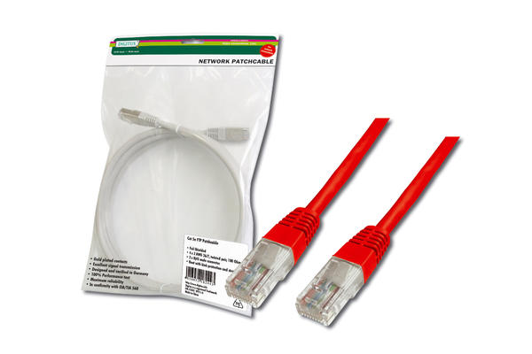 Digitus DK-1511-100/R 10 Mt CAT5E AWG26/7 U/Utp Kırmızı Patch Cord Kablo