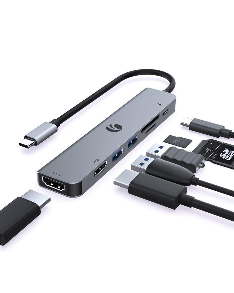 Vcom CUE39 Usb Type C to 2x HDMI 3xUSb 3.0 SD TF PD 100W Usb Dock Station