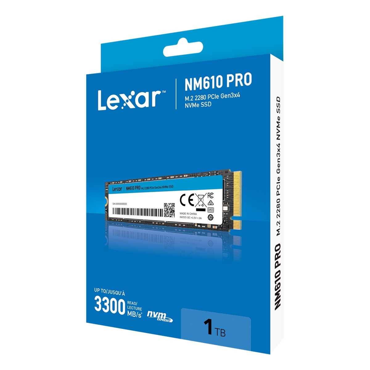 Lexar LNM610P001T-RNNNG LNM610 PRO 1 TB 3300-2600Mb/s PCIE NVME Gen3 22x80 SSD Harddisk