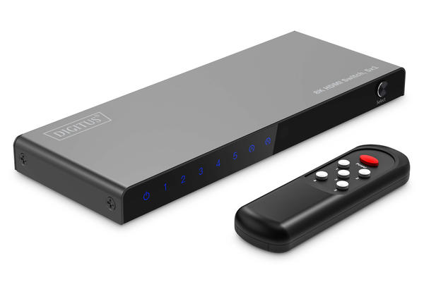 Digitus DS-55334 5 Port Giriş 1 Port Çıkış HDMI to HDMI 8K 60Hz HDR HDCP 2.3 HDMI Çoklayıcı