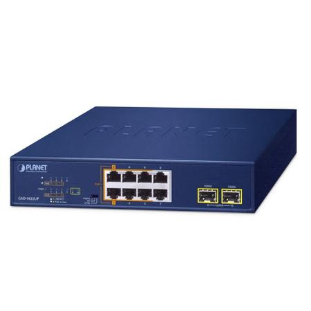 Planet PL-GSD-1022UP 8 Port PoE+ 2 Port Gigabit 2 Port SFp PoE Switch