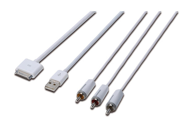 Digitus DB-600101-015-W 1.5 Mt Apple 30Pin Rca toUSB USB 2.0 Data Kablo