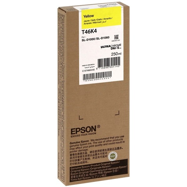 Epson C13T46K44N SL-D1000 T46K4 Surelab 250ml Sarı Orijinal Inkjet Mürekkepi
