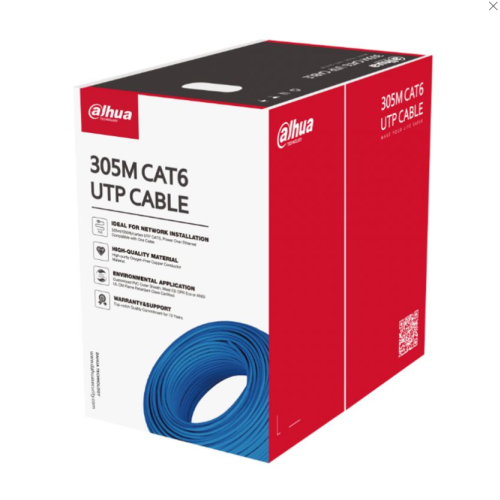Dahua PFM923I-6UN-C 305 MT UTP CAT6 AWG24 0.53mm Mavi Network Kablosu