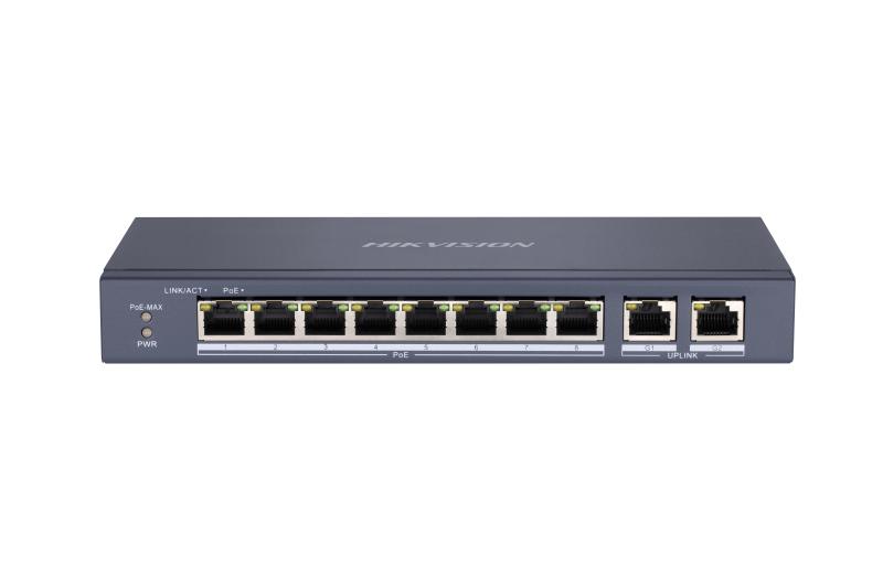 Hikvision DS-3E0310P-E/M 8 Port 10/100Mbps Poe 2 Port Uplink 60W POE Switch