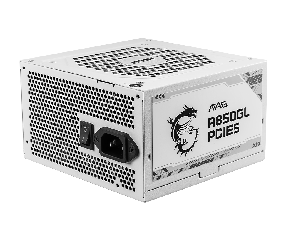 Msi MAG A850GL PCIE5 WHITE 850 Watt 80 Plus Gold 12cm Fanlı Full Modüler ATX Güç Kaynağı
