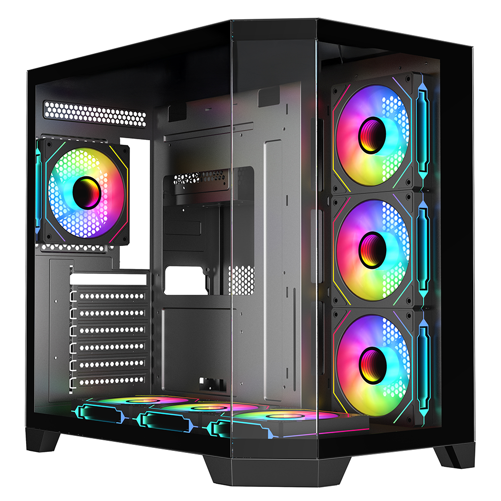 Frisby FC-9550G 850W 80 Plus Bronze 7x12cm ARGB Fanlı Mid Tower Siyah Oyuncu Bilgisayar kasası