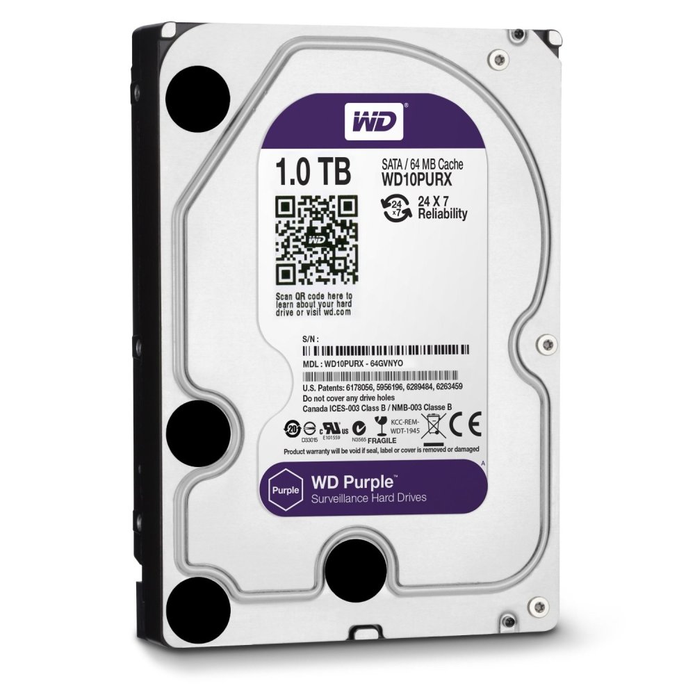 Western Digital WD10PURZ 1 TB 5400Rpm 64MB SATA Purple 7/24 Güvenlik Harddisk