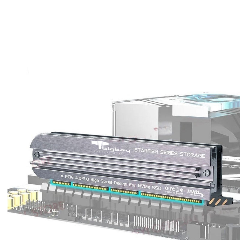 Bigboy BTC-M2G4PE16S PCIe 4.0x4 M.2 x16 to 1xNVMe Soğutuculu Çevirici Ünite