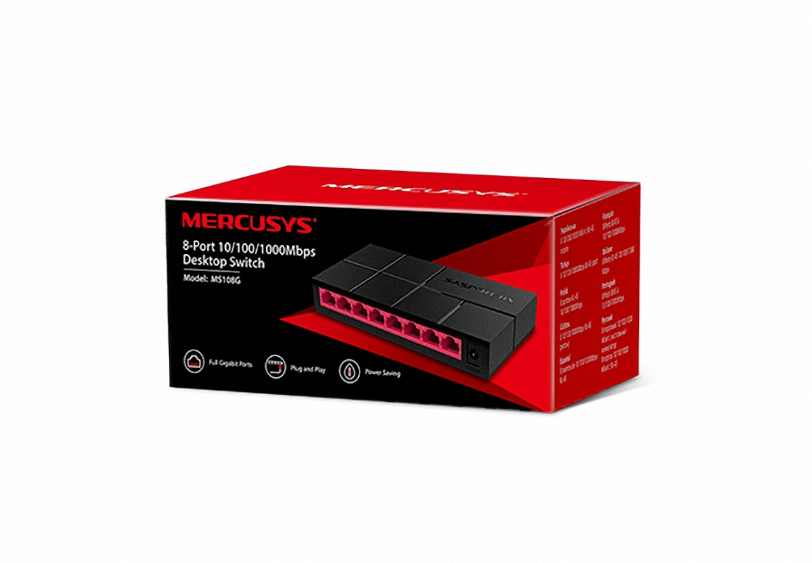 Tp-Link Mercusys MS108G 8-Port 10/100/1000 Mbps Masaüstü Switch