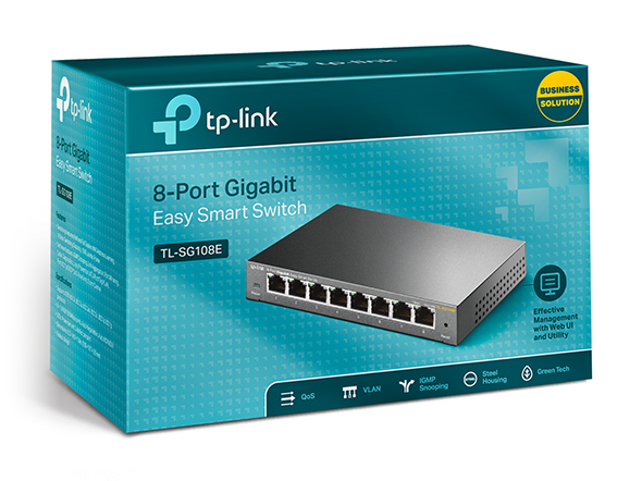 Tp-Link TL-SG108E 8 Port 10/100/1000 Easysmart Rack Switch