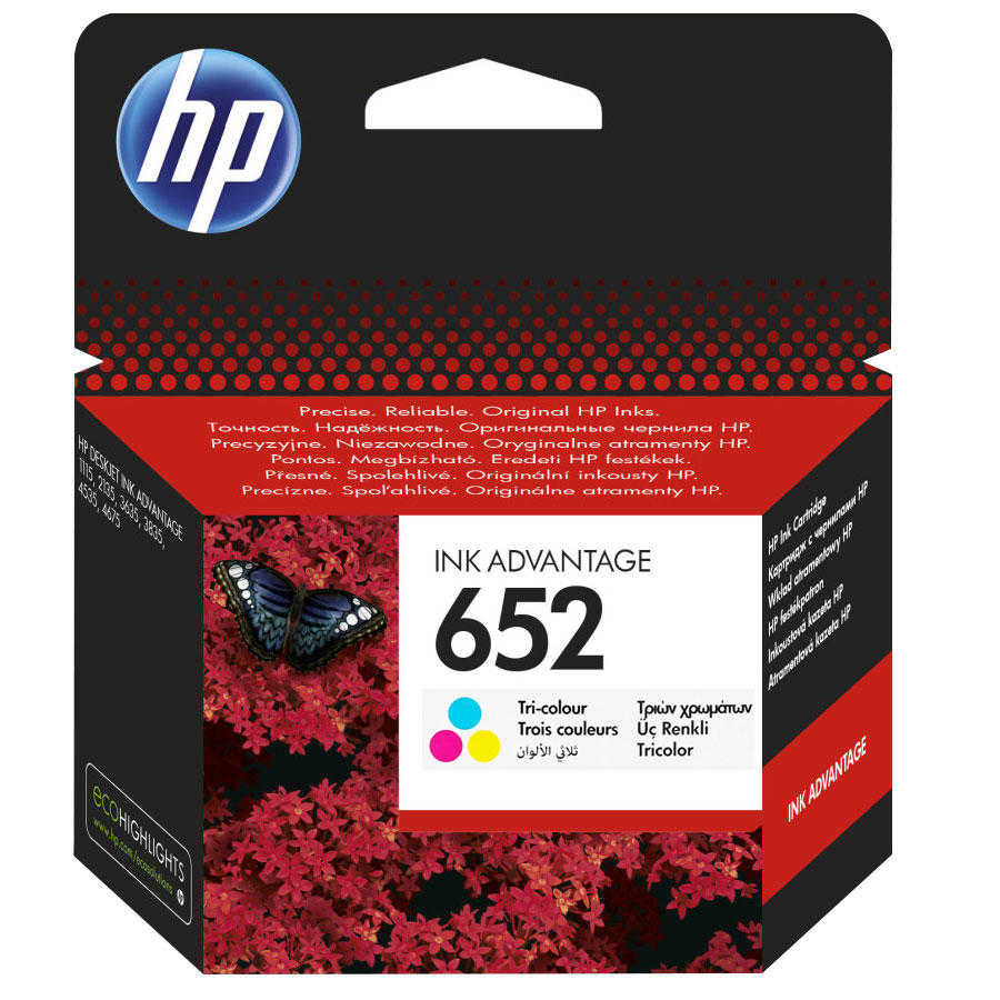 Hp F6V24AE 652 200 Sayfalık 3 Renkli Orijinal Inkjet Kartuş