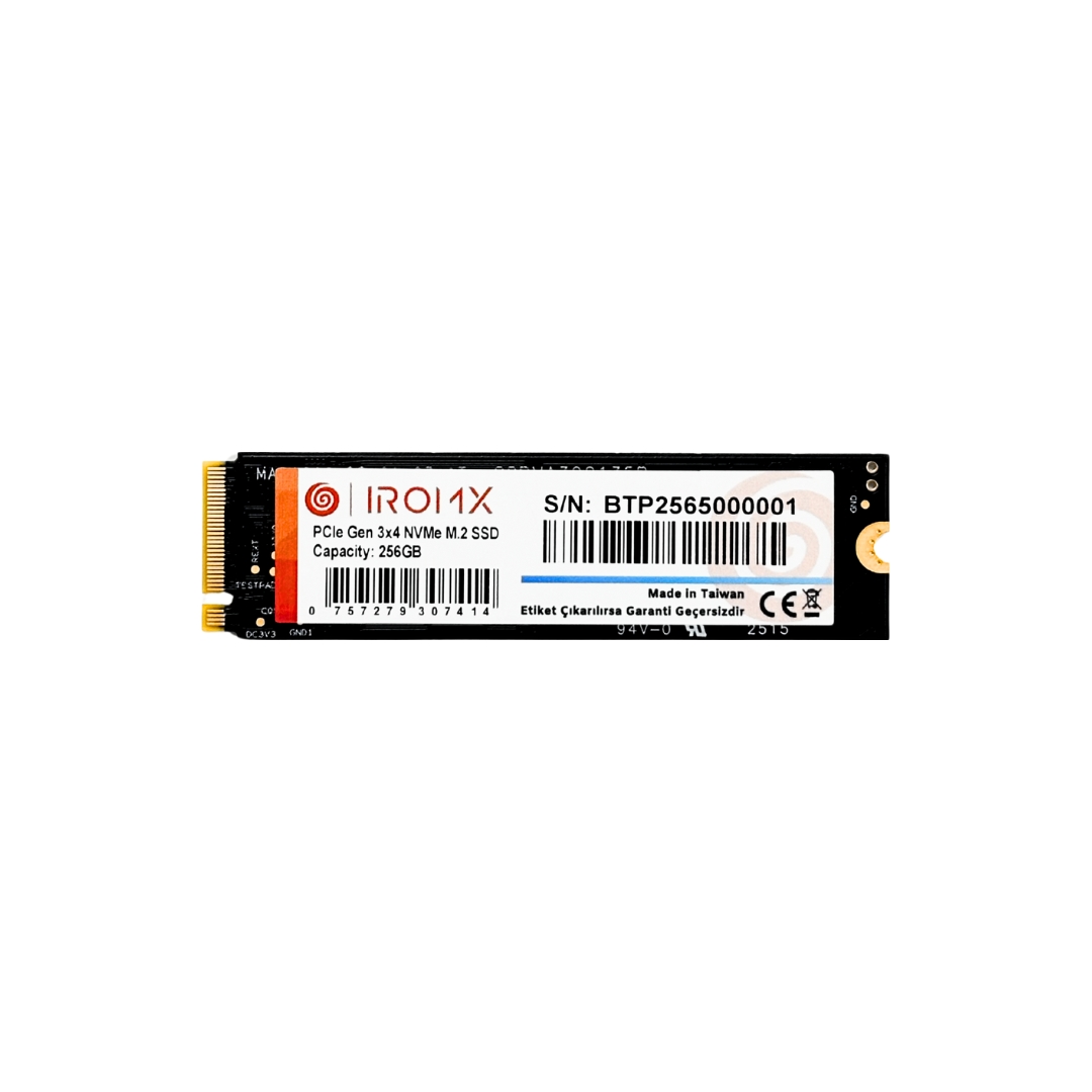 Iromx IR256GNVP3 256GB 3000-1000Mb/s PCIe NVME Gen3 M2 22x80 SSD Harddisk
