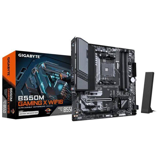 Gigabyte B550M GAMING X WIFI6 Sc-AM4 DDR4 3200Mhz M2 mATX AMD Anakart