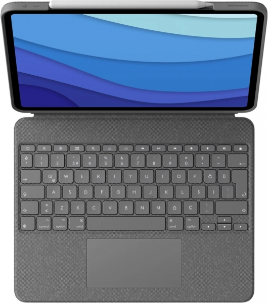 Logitech 920-010186 Ipad Pro 12.9 5 Nesil Dokunmatik Panel Klavye Mouse Tablet Kılıfı