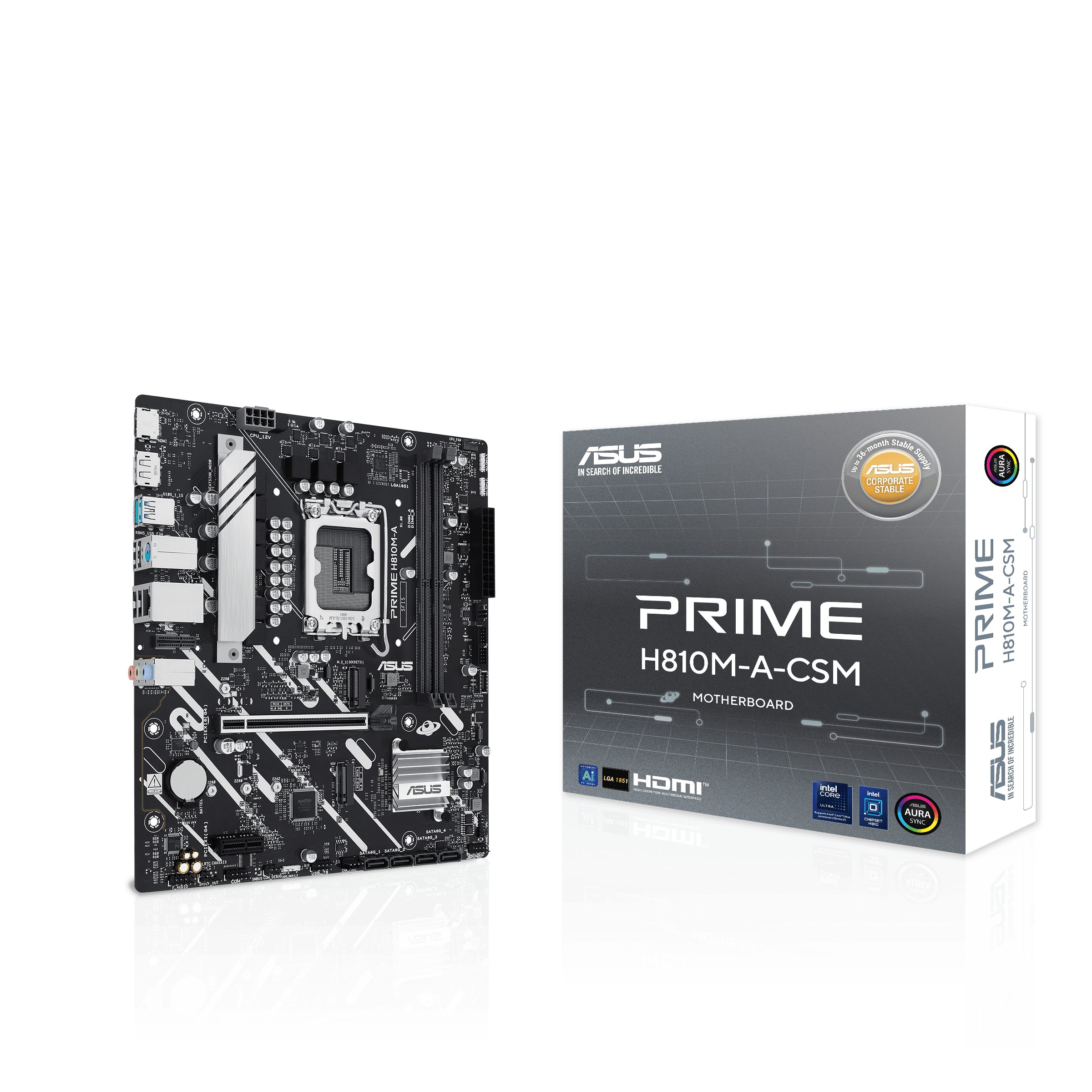 Asus PRIME H810M A CSM Sc-1851 H810 DDR5 6400Mhz 2xM2 2.5Gbit RGB INTEL Anakart