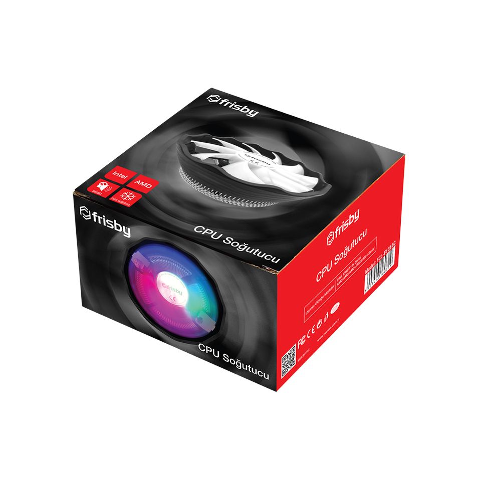 Frisby FCL-F1316C 12 cm 4 Ledli 3 Pin AMD/INTEL İşlemci Soğutucusu