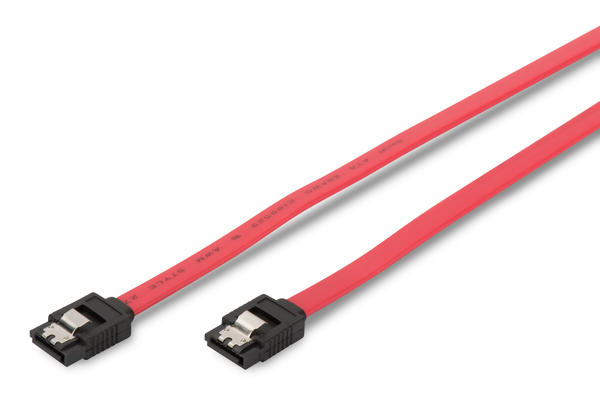 Digitus AK-400102-003-R 0.30 Mt SATA to SATA Dişi-Dişi Düz UL Mandallı Kırmızı SATA Kablosu