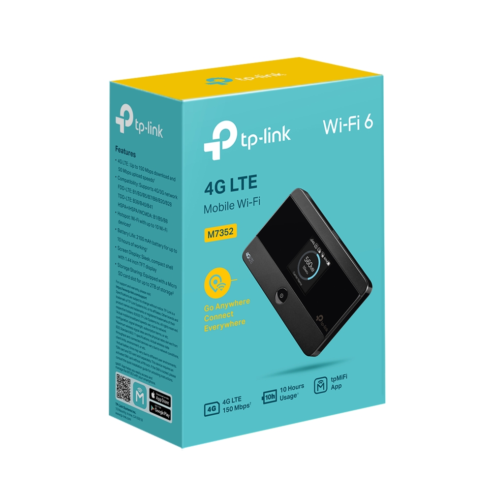 Tp-Link M7352 4G LTE 150Mbps 287Mbps Wi-Fi 6 Mobil Kablosuz Router
