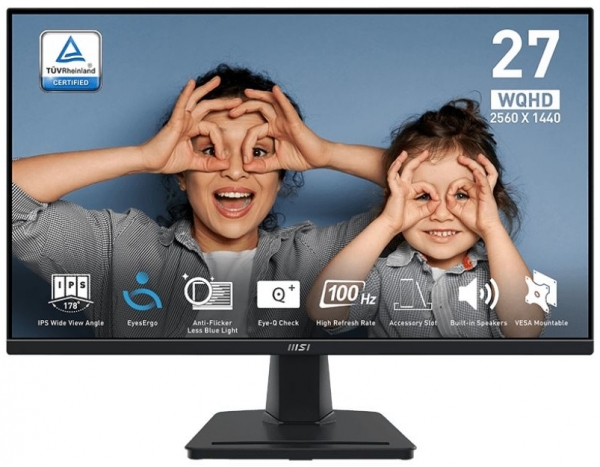 Msi PRO MP275Q E14 27 inch 2560x1440 1ms 144Hz Multimedia HDMI DP Free-Sync Flast IPS Monitör
