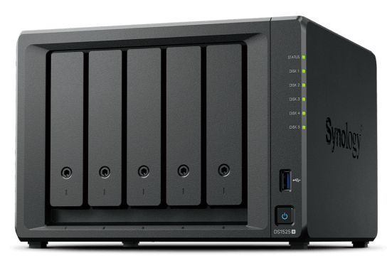 Synology DS1525 PLUS Ryzen V1500B 8 GB DDR4 5x 3.5 inch HDD M2 2 Port LAN Ağ Depolama NAS Cihazı