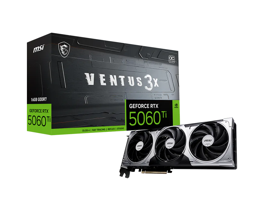 Msi GEFORCE RTX 5060 TI 16G VENTUS 3X OC 16 GB GeForce RTX5060 Ti 128Bit NVIDIA Ekran Kartı