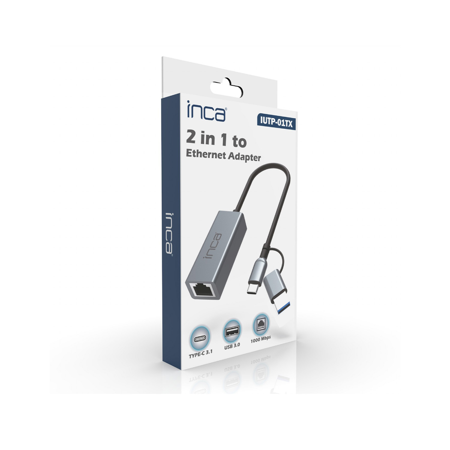 Inca IUTP-01TX USB Type C USB 3.0 to RJ45 Gigabit USB Ethernet Adaptörü