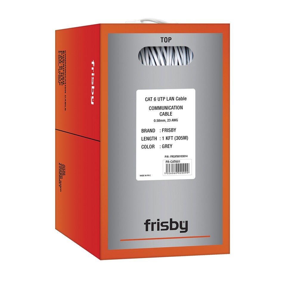 Frisby FR-CAT601 305 Mt UTP Cat6 23AWG Gri Data Kablosu