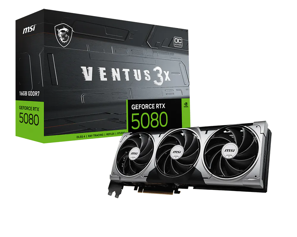 Msi GEFORCE RTX 5080 16G VENTUS 3X OC 16 GB GeForce TYX5080 OC 256Bit NVIDIA Ekran Kartı